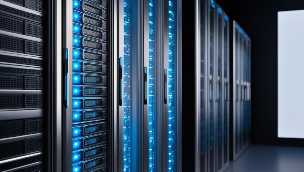 racks, Switches, servers, storage, UPS