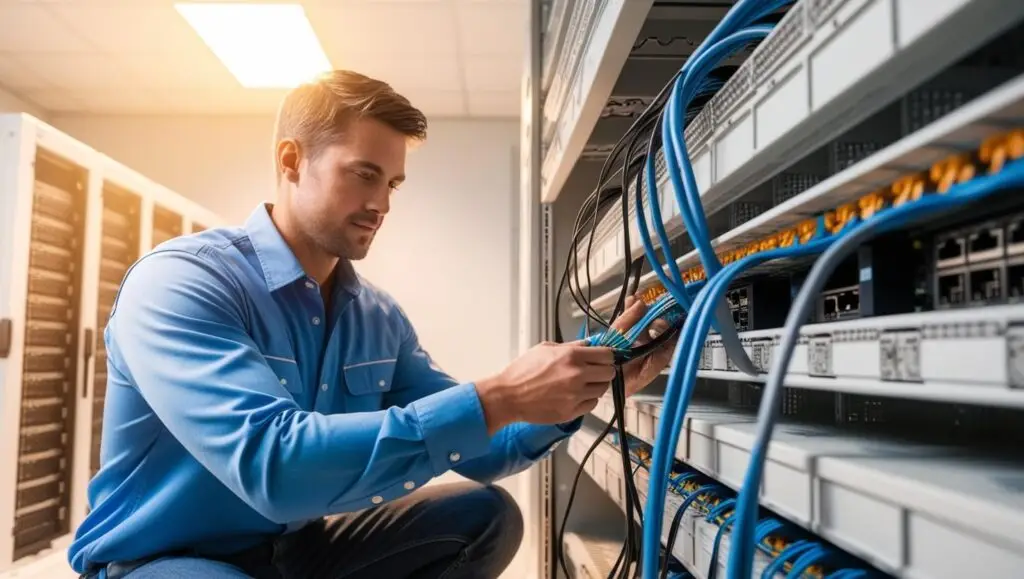 servicio de cableado estructurado, canaletas, rejillas, tuberia, fibra óptica, FO, FC